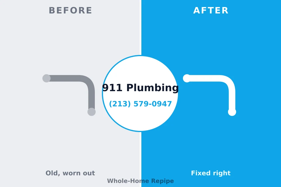 Before and after: plumbing company Hanover Park, IL